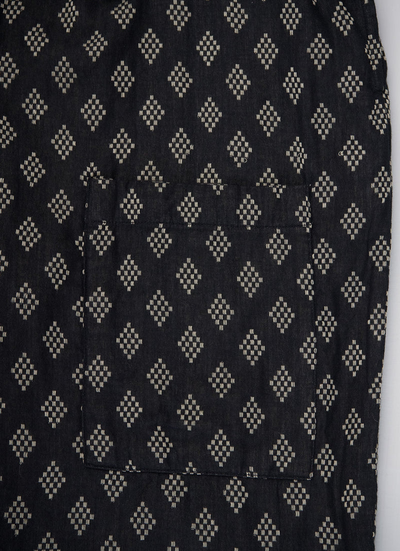 Reworn Diamond Cotton Trousers Size M (288) | Ink/Stone