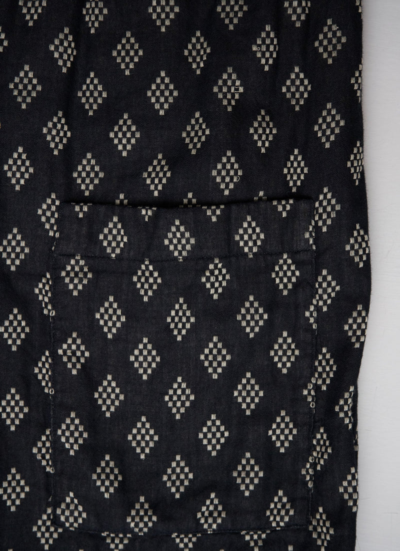 Reworn Diamond Cotton Trousers Size XS (255) | Ink/Stone