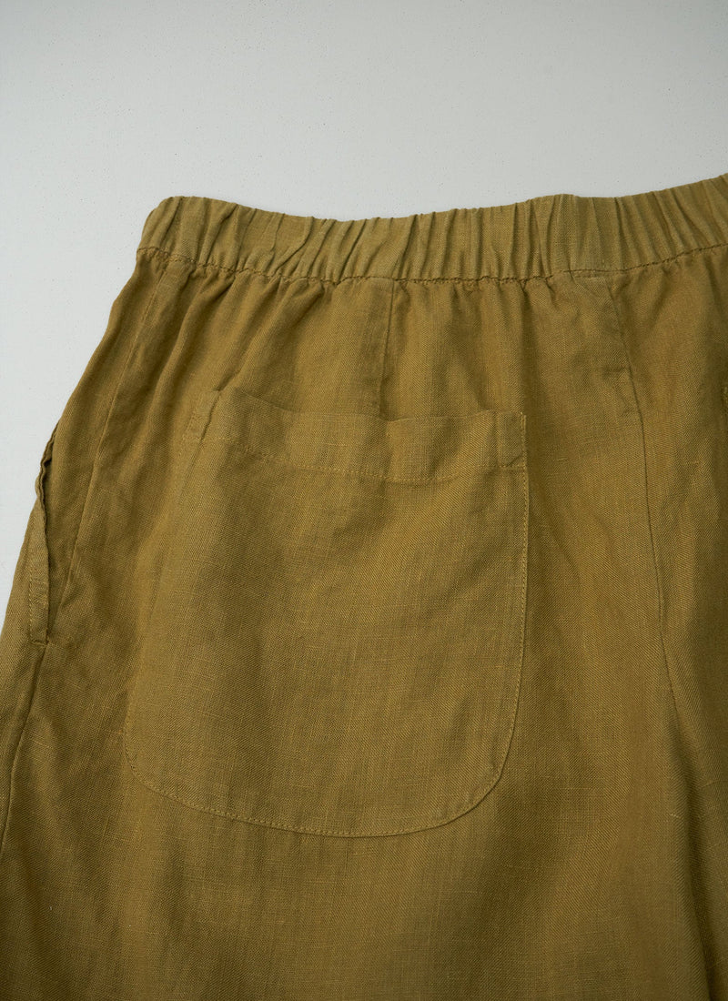 Reworn Linen Balloon Trousers Size L (141) | Fenugreek