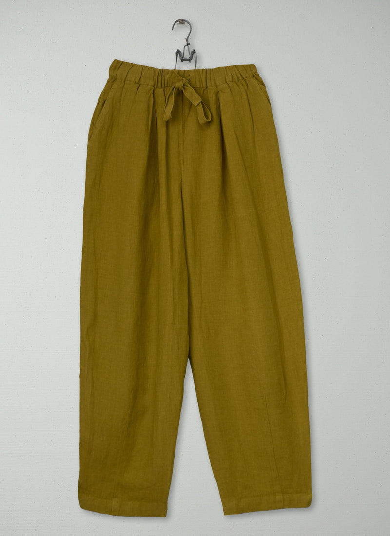 Reworn Linen Balloon Trousers Size XXS (1693) | Fenugreek
