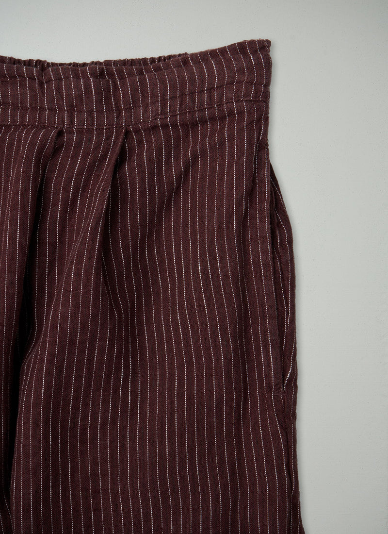 Reworn Sail Stripe Fishermans Trousers Size XXS (1054) | Bitter Chocolate