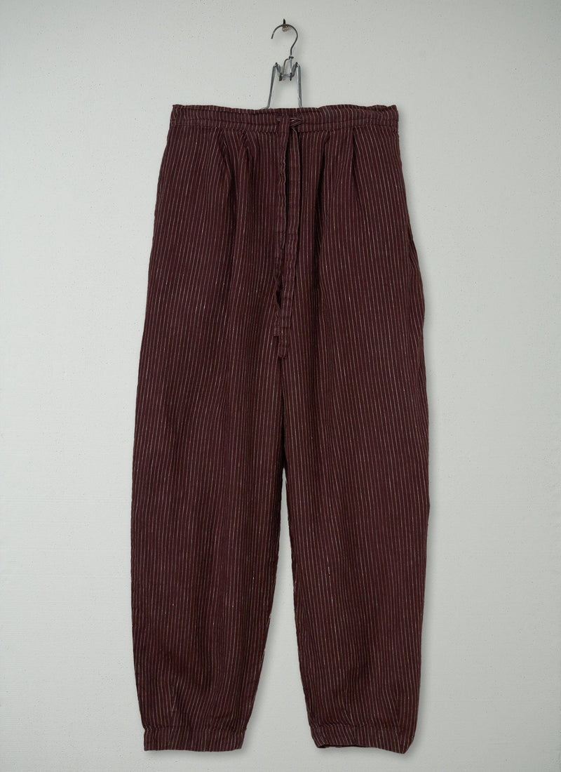 Reworn Sail Stripe Fishermans Trousers Size XXS (1054) | Bitter Chocolate
