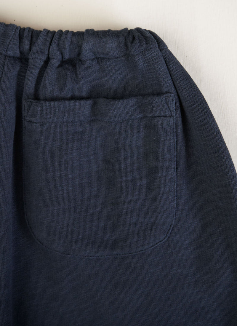 Reworn Loop Back Jersey Trousers Size M (323) | Navy