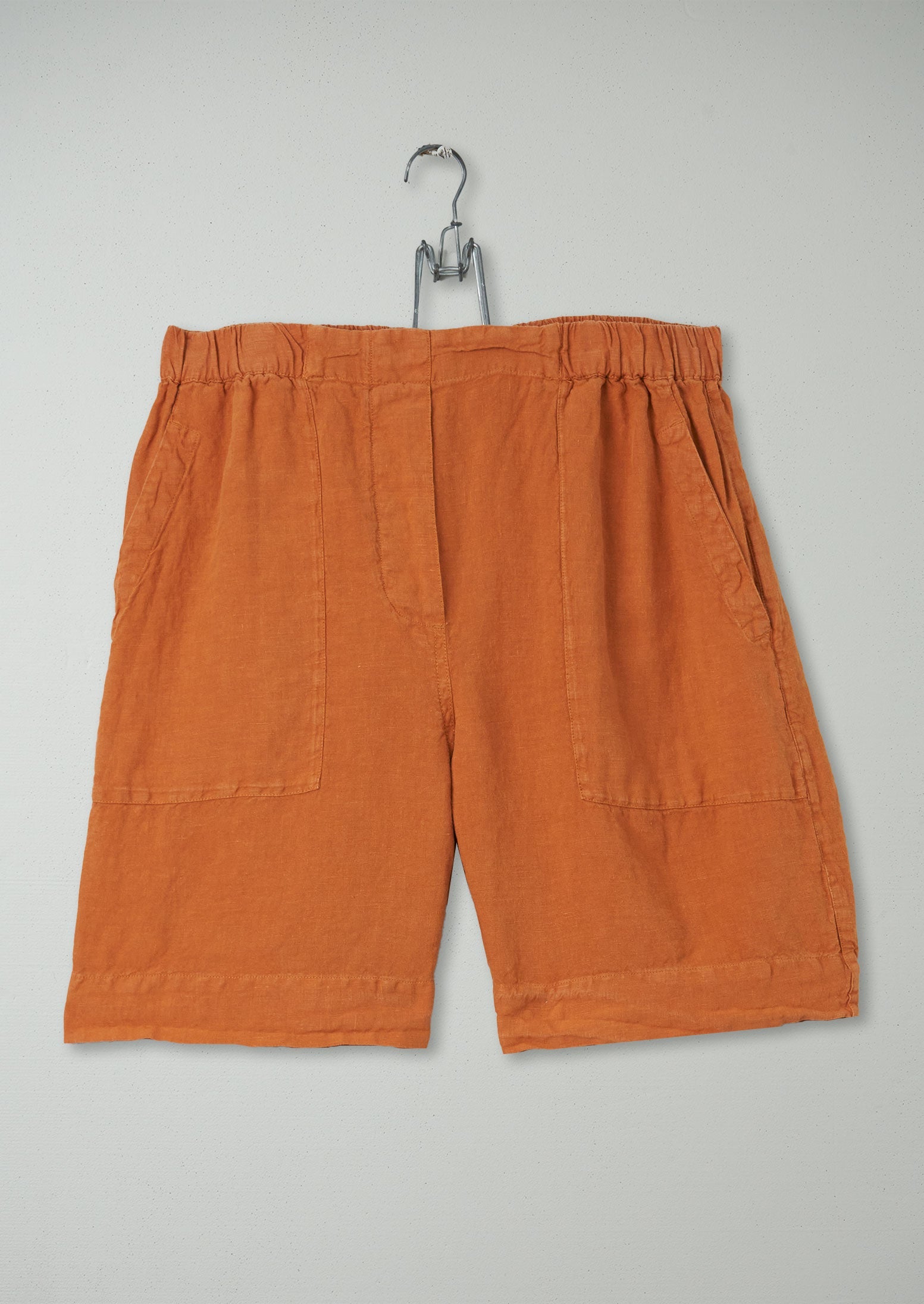 Reworn Linen Shorts Size L (274) | Copper