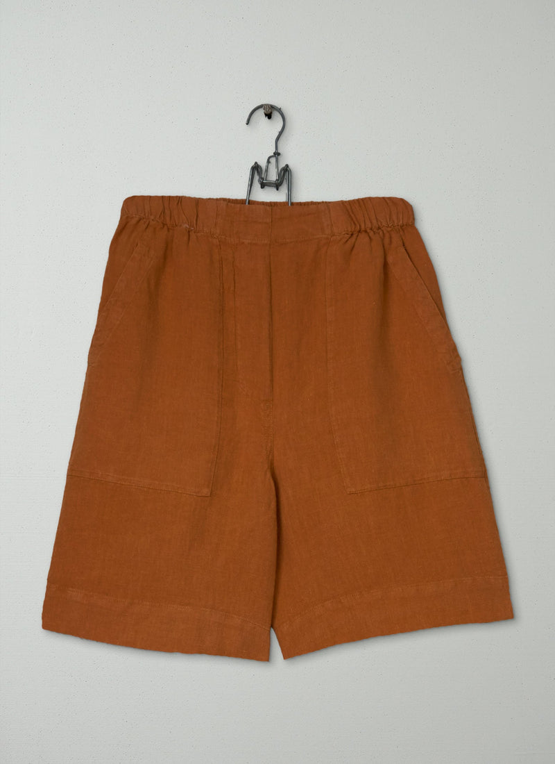 Reworn Linen Shorts Size XS (1515) | Copper