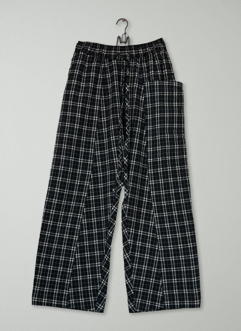 Reworn Check Cotton Pull On Trousers Size XXS (1644) | Multi