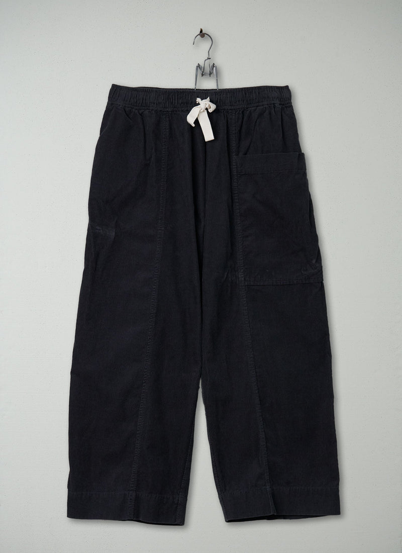 Reworn Cord Pull On Trousers Size M (257) | Charcoal