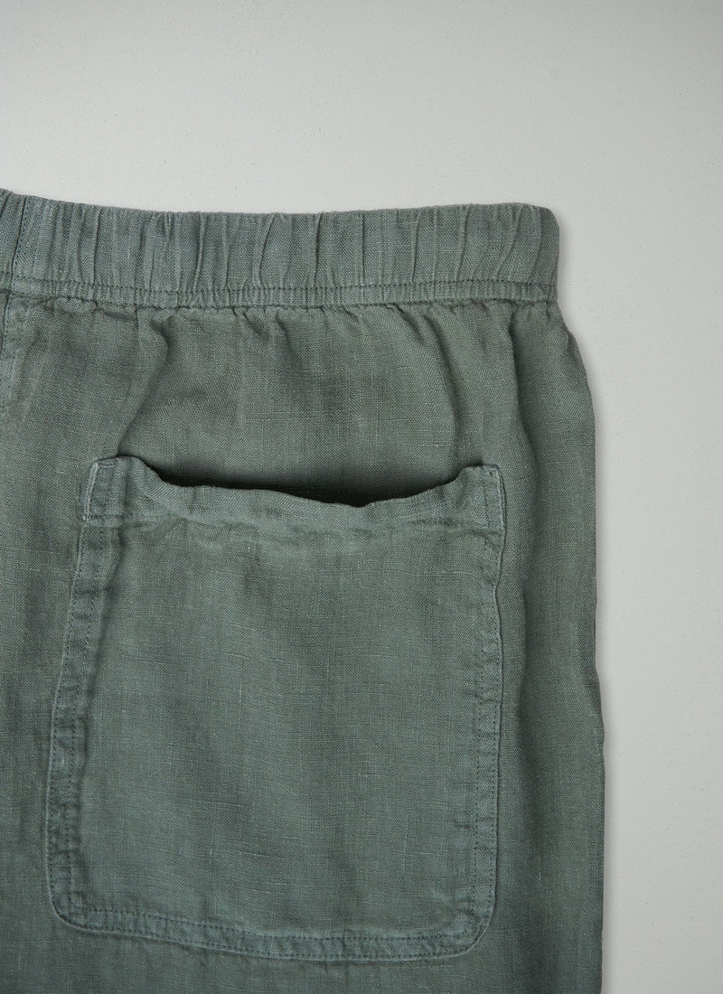 Reworn Linen Trousers Size S (279) | Sage