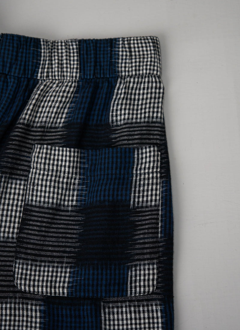 Reworn Ikat Culottes Size M (147) | Midnight Blue
