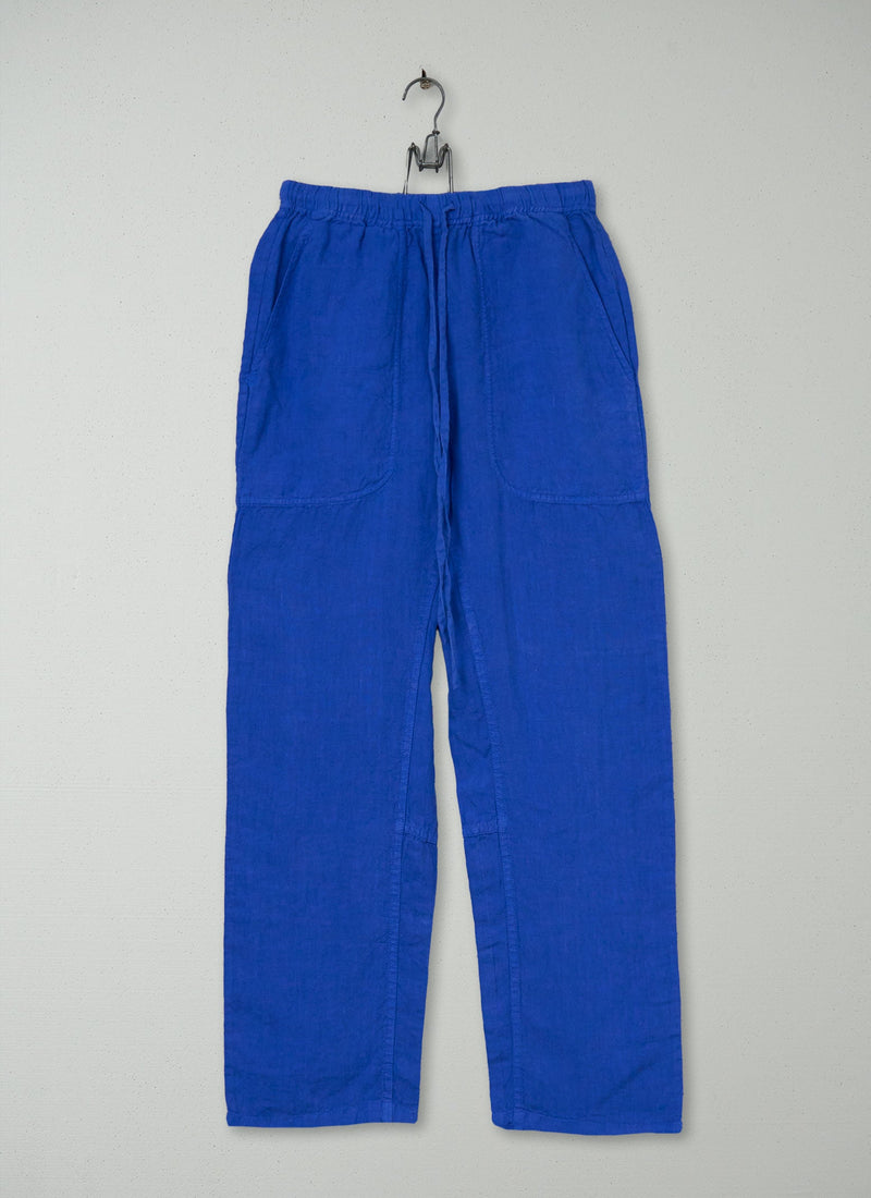 Reworn Linen Trousers Size M (1314) | Sapphire