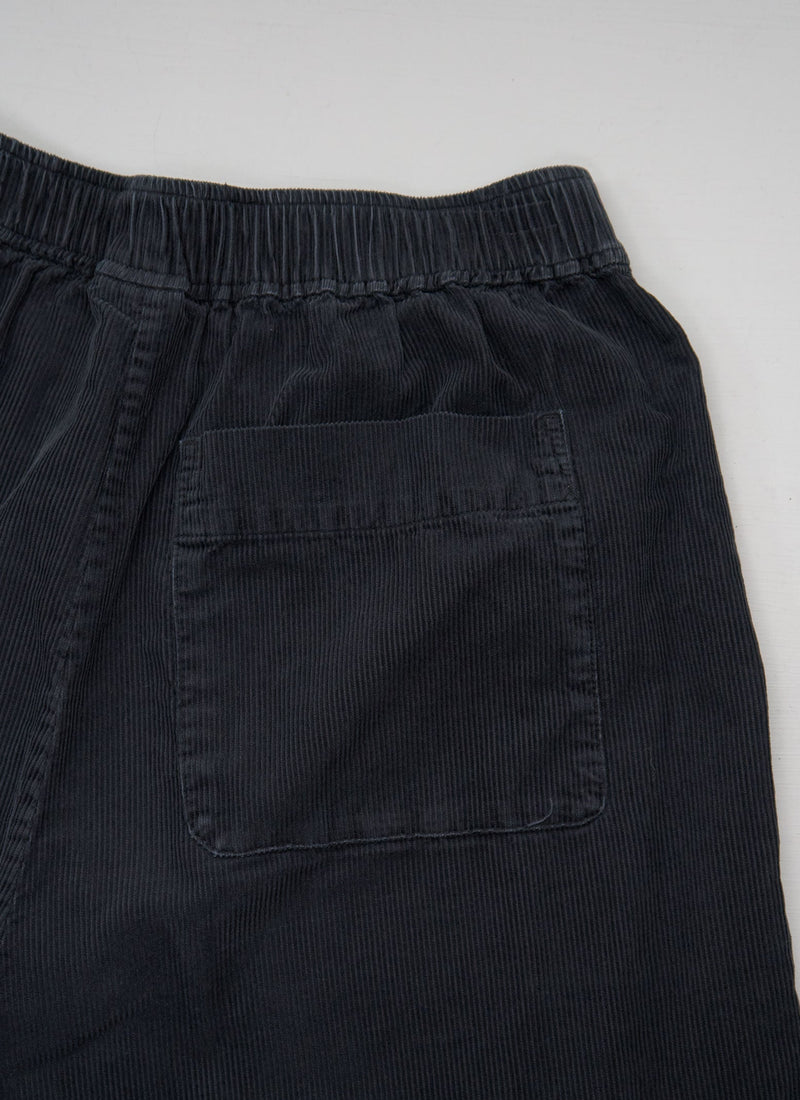 Reworn Cord Barrel Leg Trousers Size M (836) | Charcoal