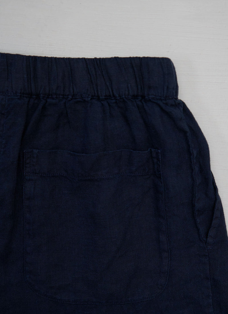 Reworn Linen Trousers Size XS (1022) | Midnight
