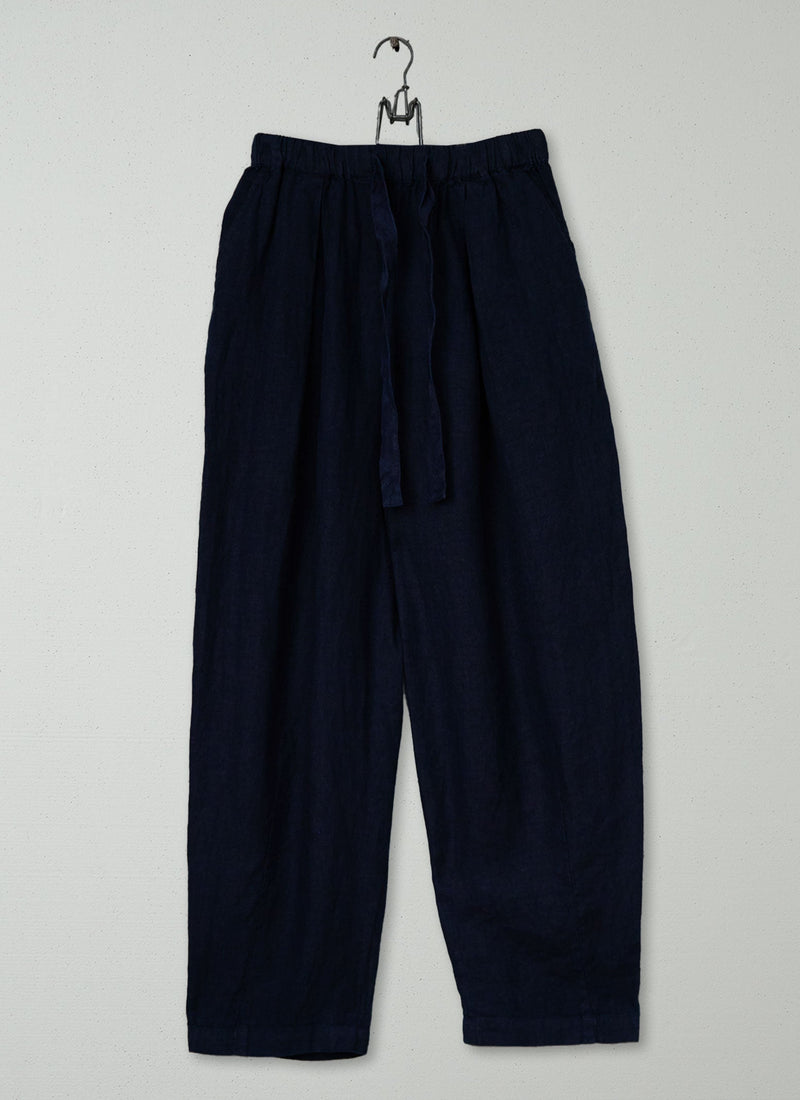 Reworn Linen Trousers Size XS (1022) | Midnight