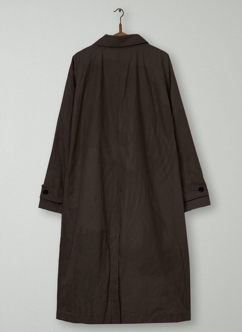 Reworn Waxed Cotton Trench Coat Size XL (033) | Rye