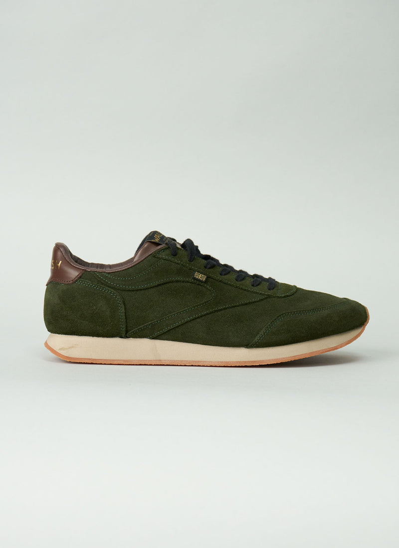 Reworn Norman Walsh Suede Trainers Size 10 (001) | Khaki