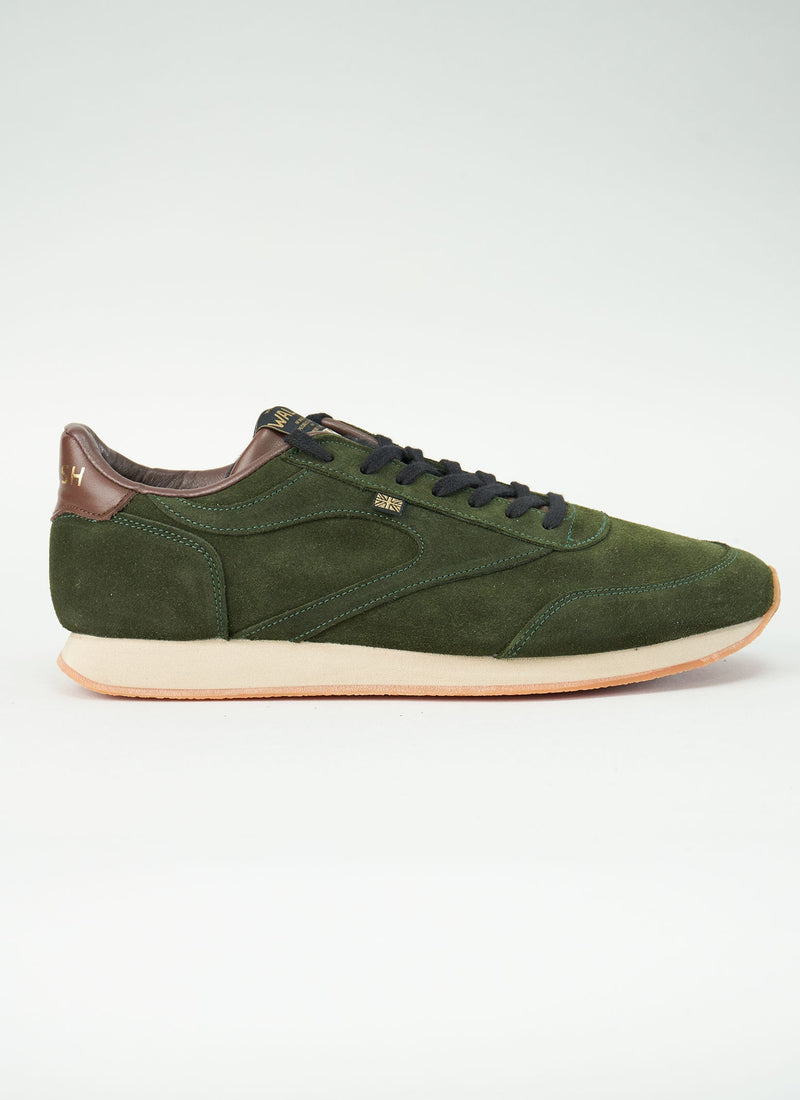 Reworn Norman Walsh Suede Trainers Size 10 (003) | Khaki