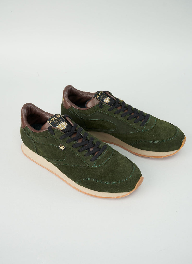 Reworn Norman Walsh Suede Trainers Size 10 (003) | Khaki