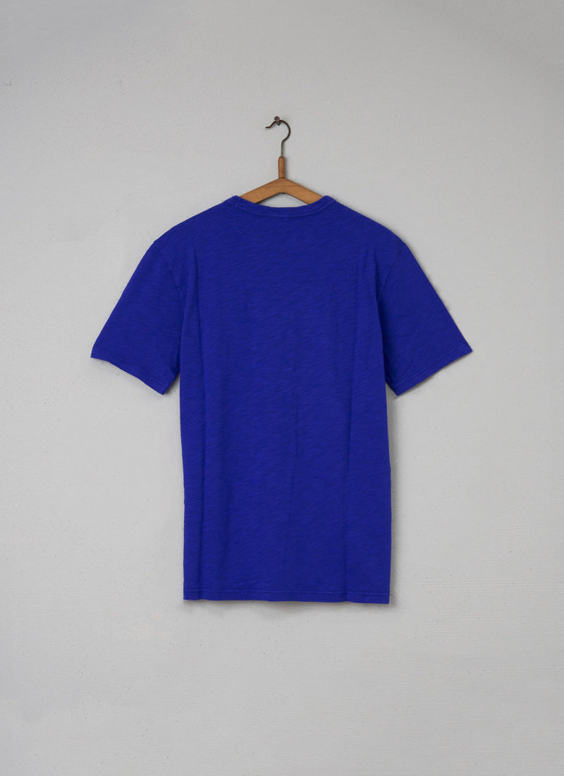 Reworn Mens Short Sleeve Tee Size S (002) | Cobalt