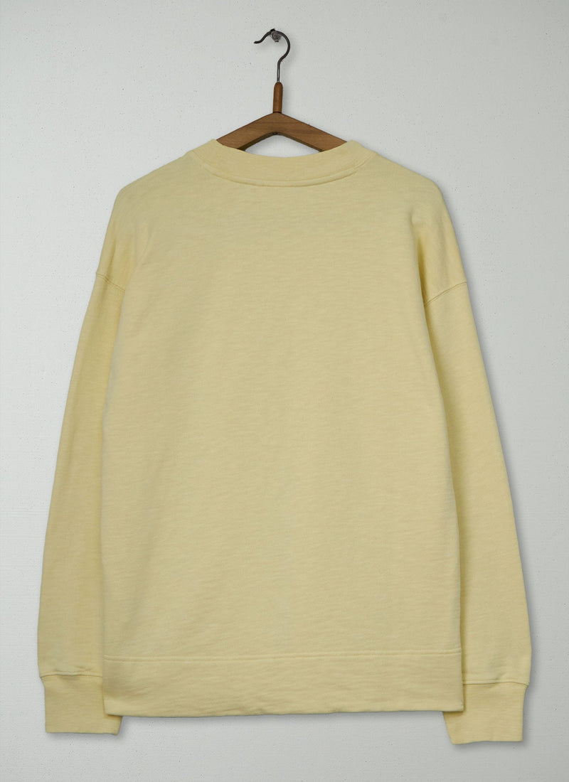Reworn Mens Loopback Jersey Sweatshirt Size S (023) | Yellow