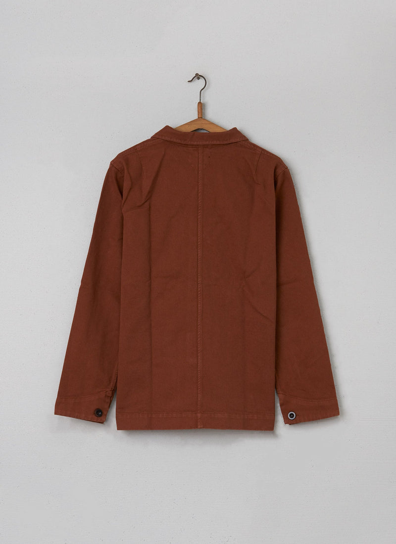 Reworn Cotton Drill Jacket Size S (001) | Rust