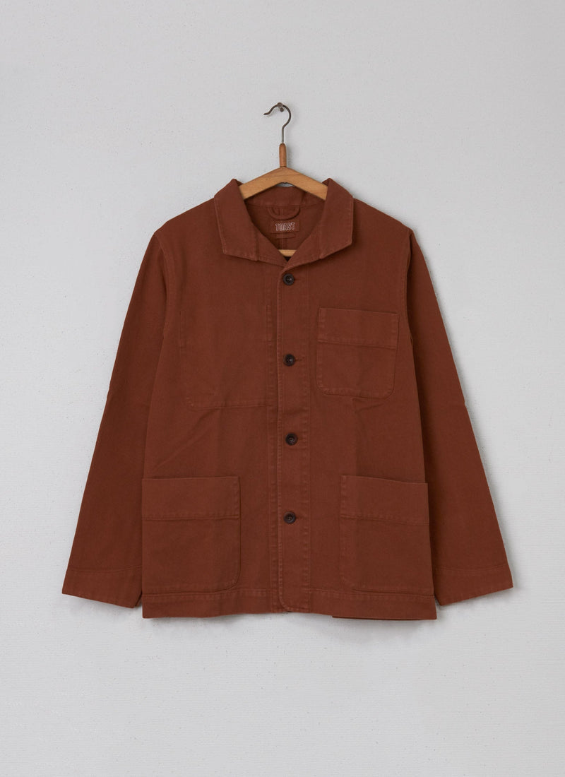 Reworn Cotton Drill Jacket Size S (001) | Rust