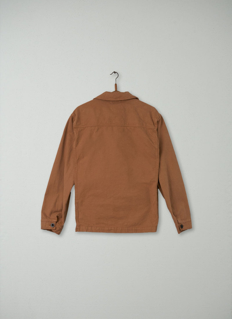 Reworn Mens Cotton Canvas Jacket Size S (007) | Faded Terracotta