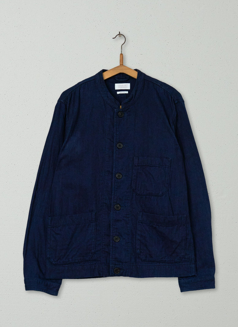 Reworn Mens Faced Cotton Jacket Size S (020) | Indigo