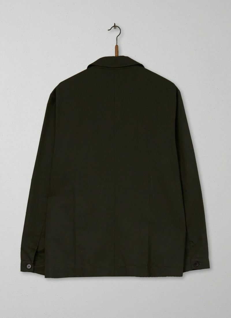Reworn Cotton Hemp Jacket Size M (025) | Forest Green