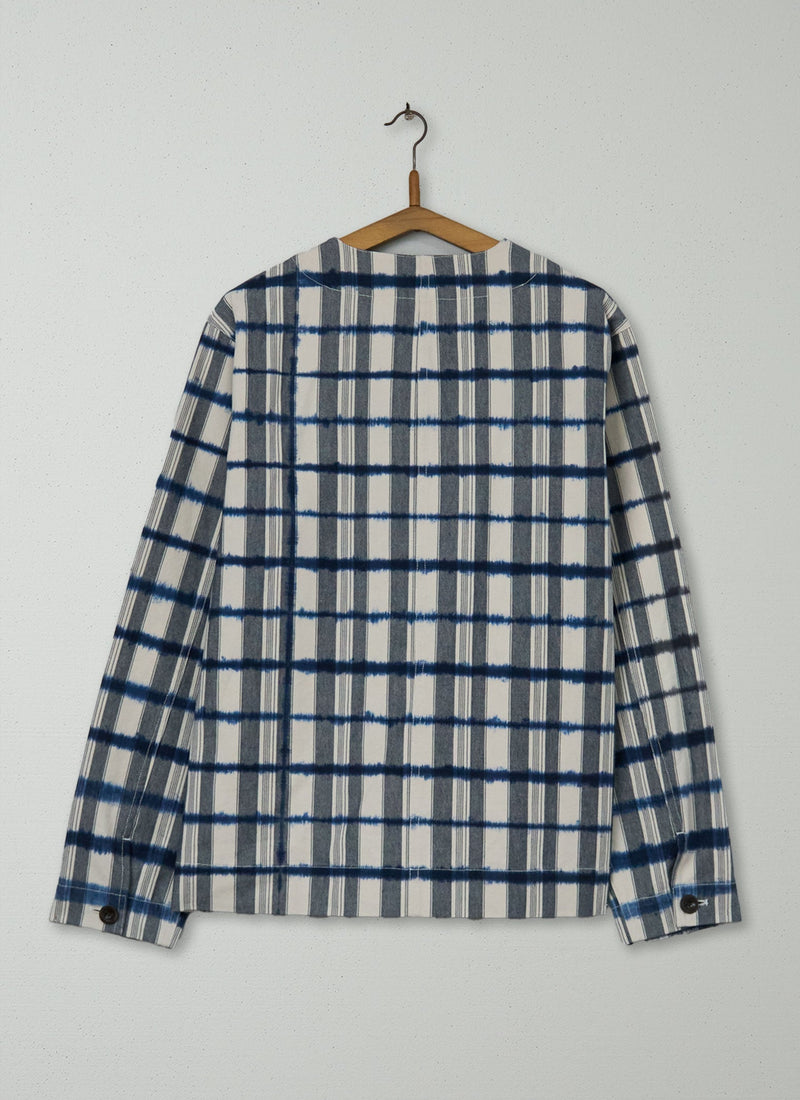 Reworn Mens Stripe Clamp Dyed Jacket Size M (021) | Multi
