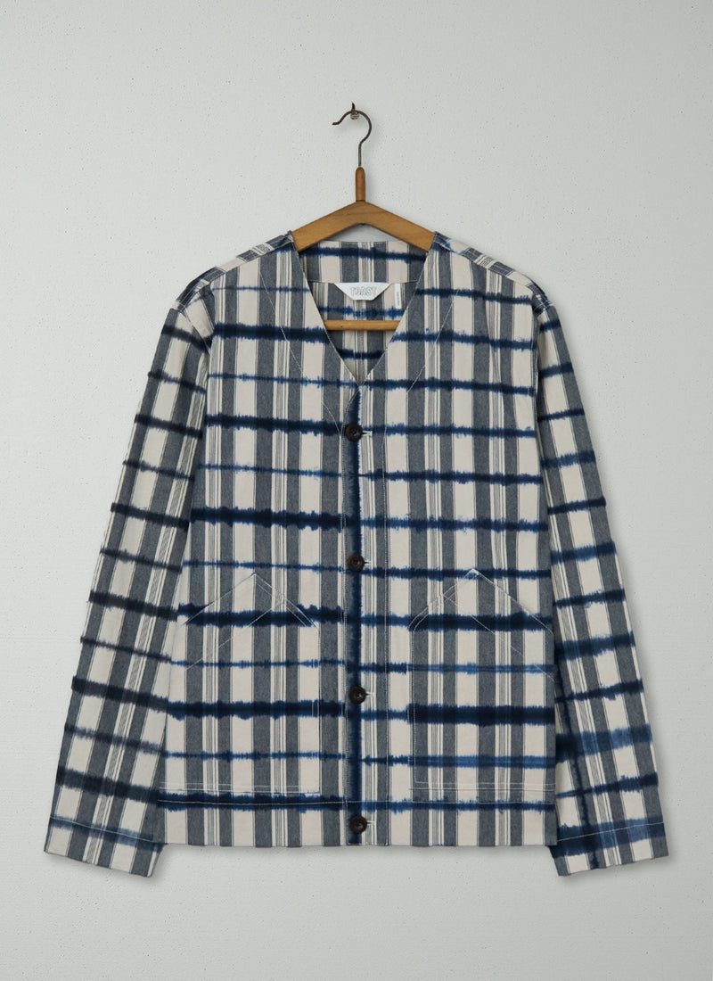 Reworn Mens Stripe Clamp Dyed Jacket Size M (021) | Multi