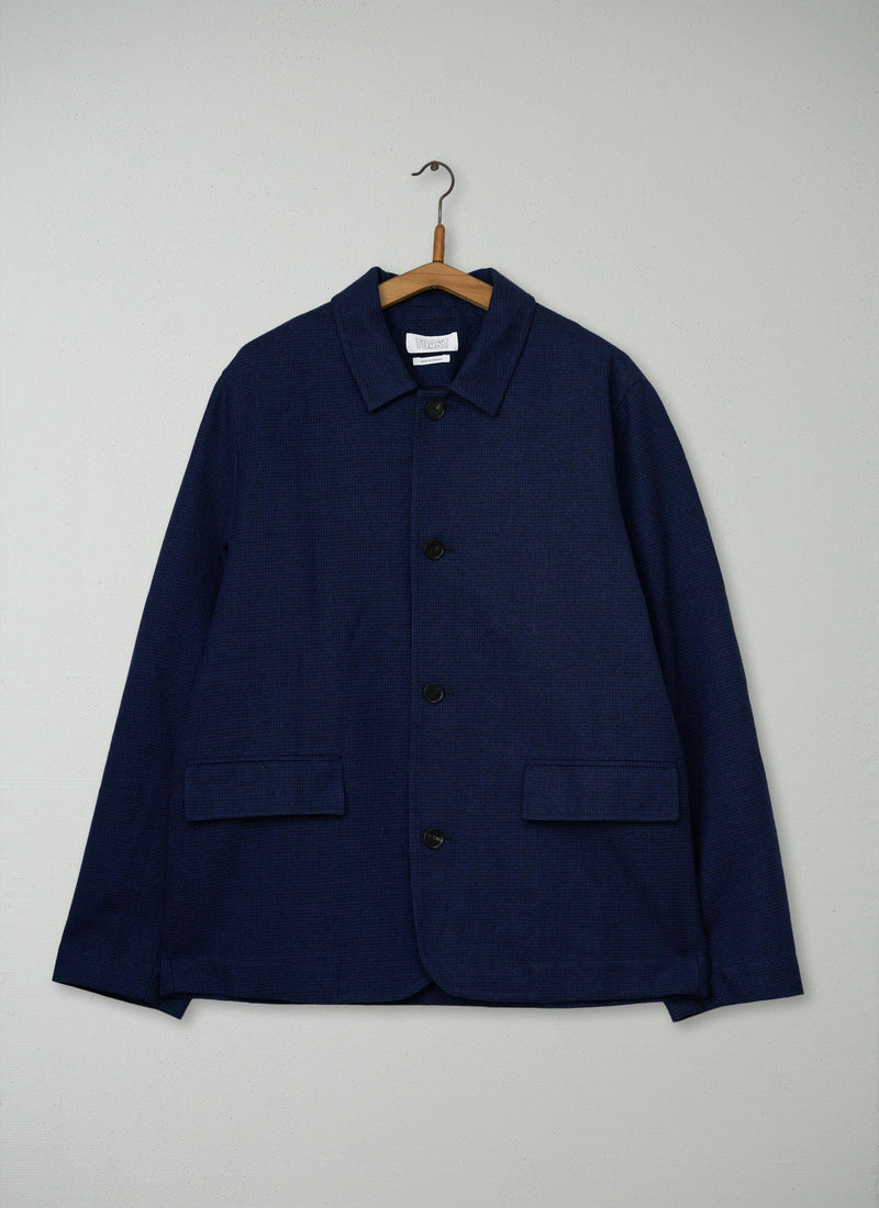 Reworn Mens Cotton Wool Jacket Size M (048) | Dark Navy