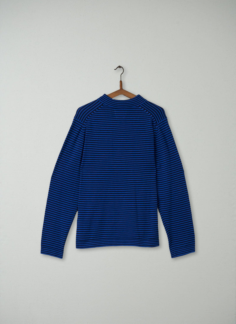 Reworn Mens Cotton Polo Sweater Size M (004) | Cobalt/Slate