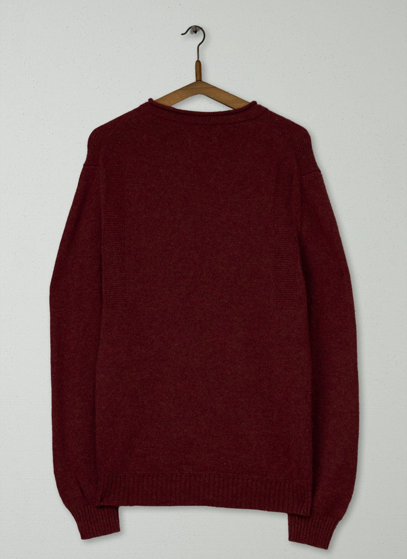Reworn Mens Wool Cashmere Sweater Size M (035) | Russet