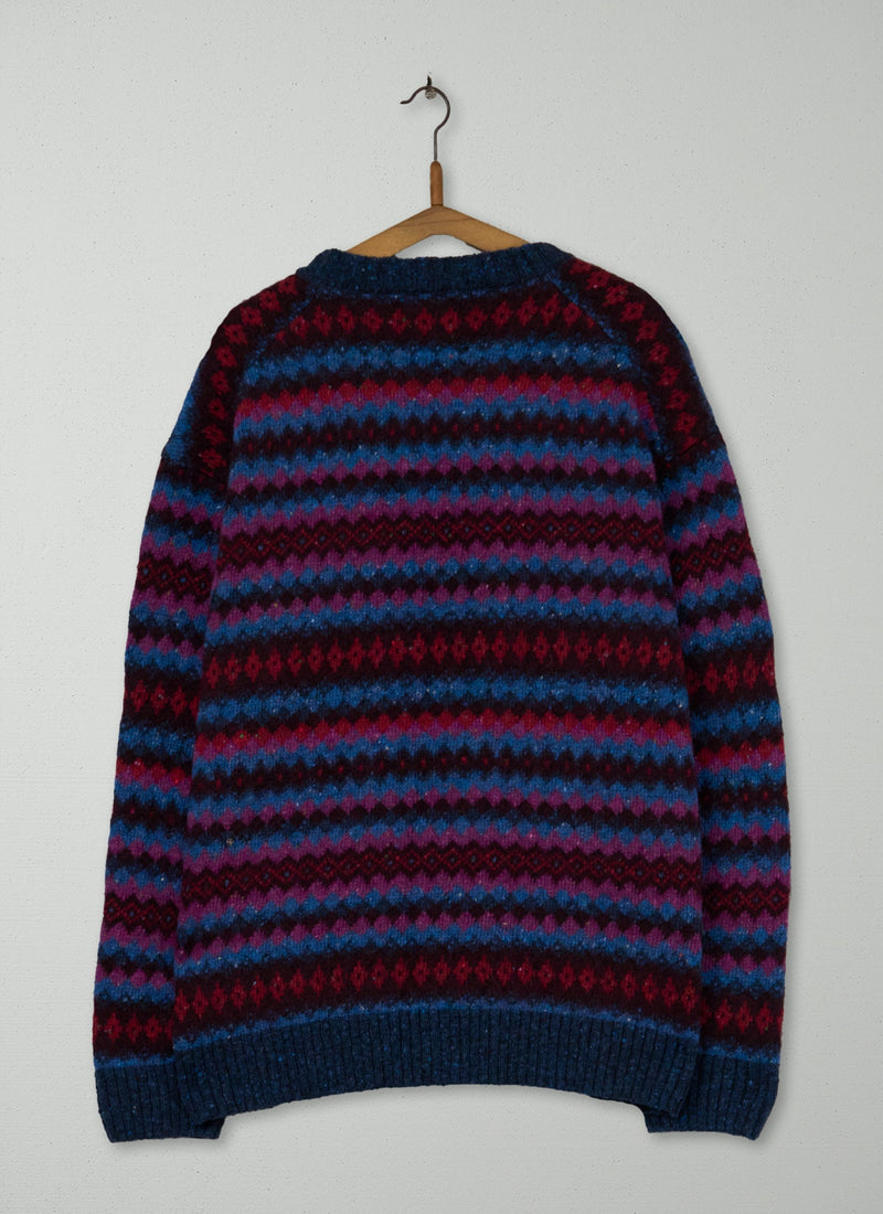 Reworn Mens Crew Neck Sweater Size M (022) | Multi