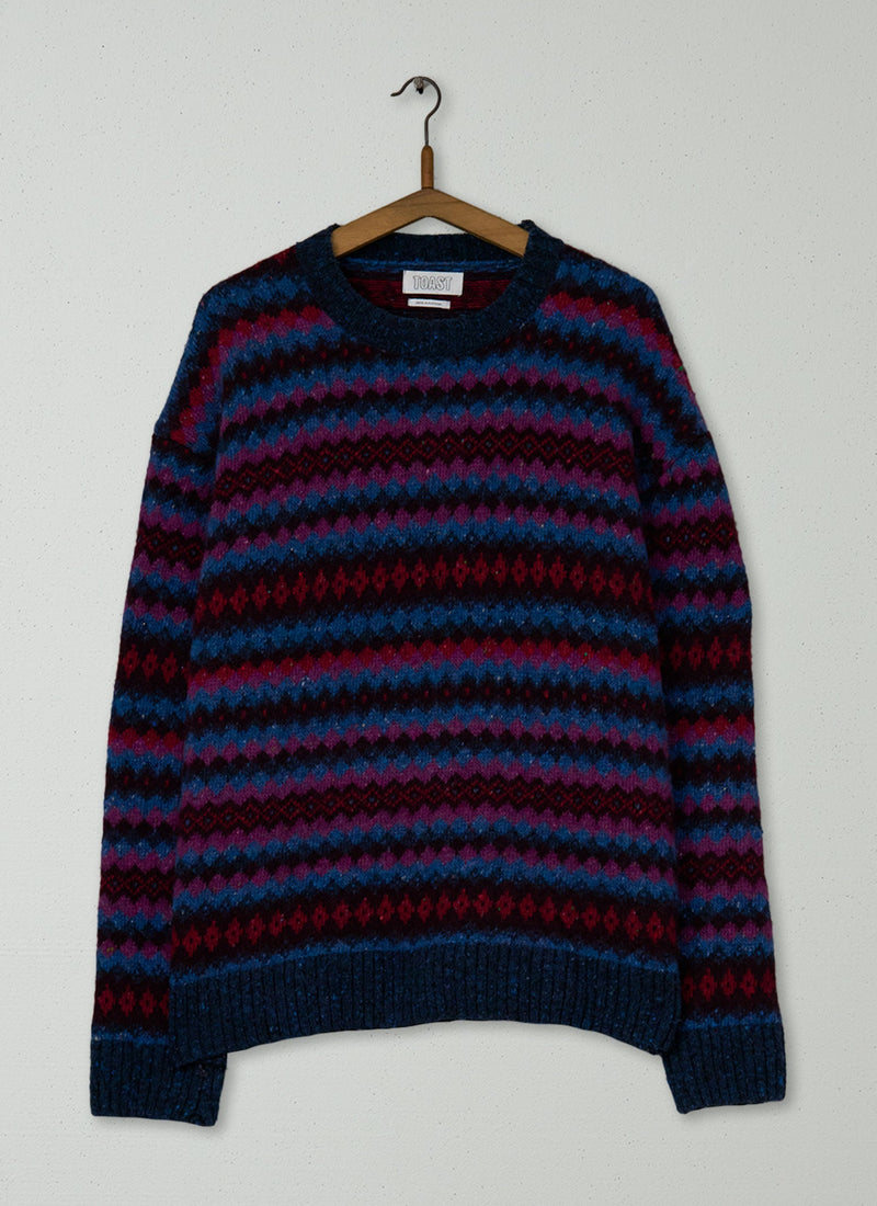 Reworn Mens Crew Neck Sweater Size M (027) | Multi