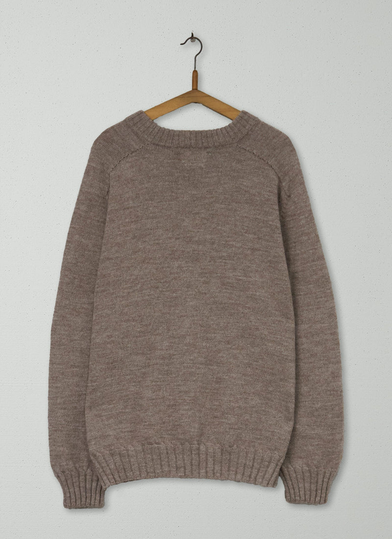Reworn Mens Wool Alpaca Easy Sweater Size M (023) | Biscuit