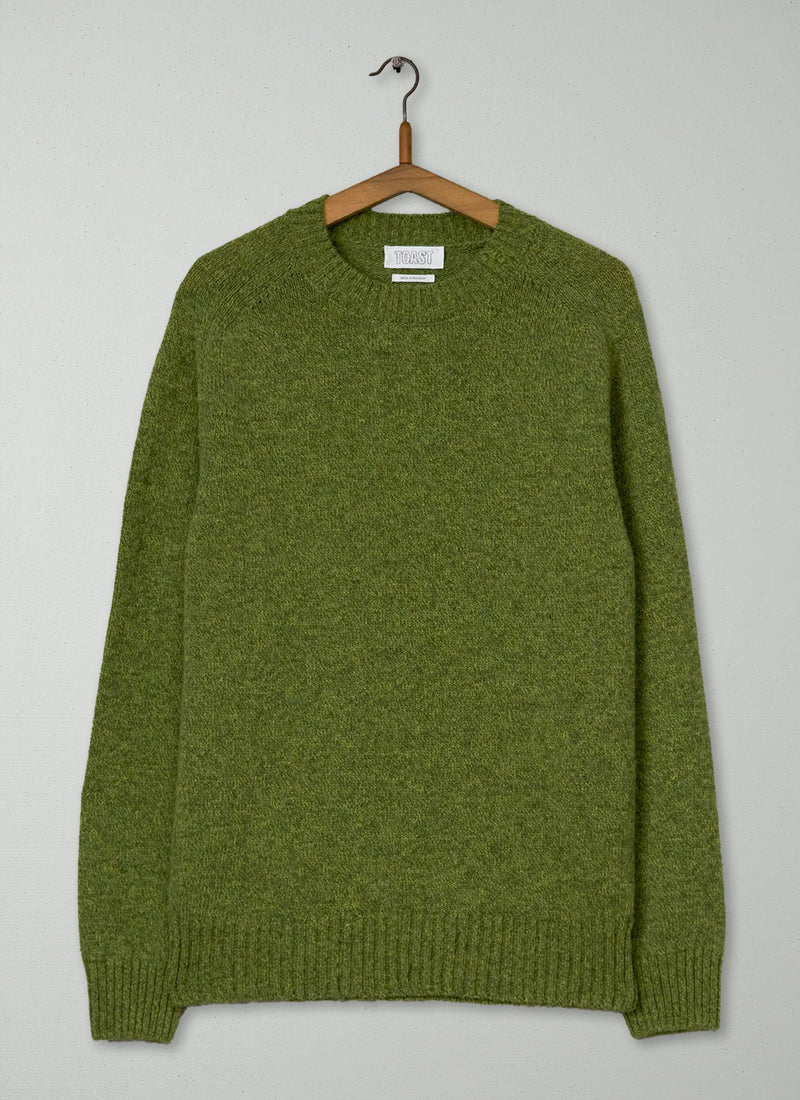Reworn Crew Neck Sweater Size M (039) | Apple Green