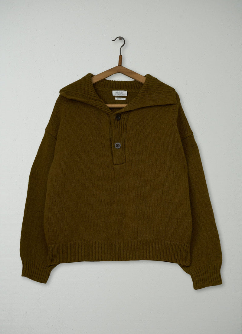 Reworn Mens Half Placket Pullover Size XL (053) | Acorn