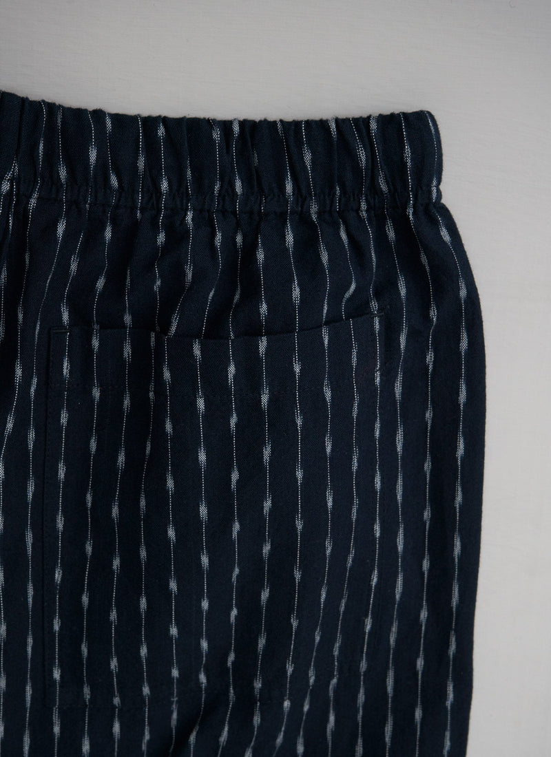 Reworn Mens Ikat Lounge Trousers Size S (001) | Slate/Ecru