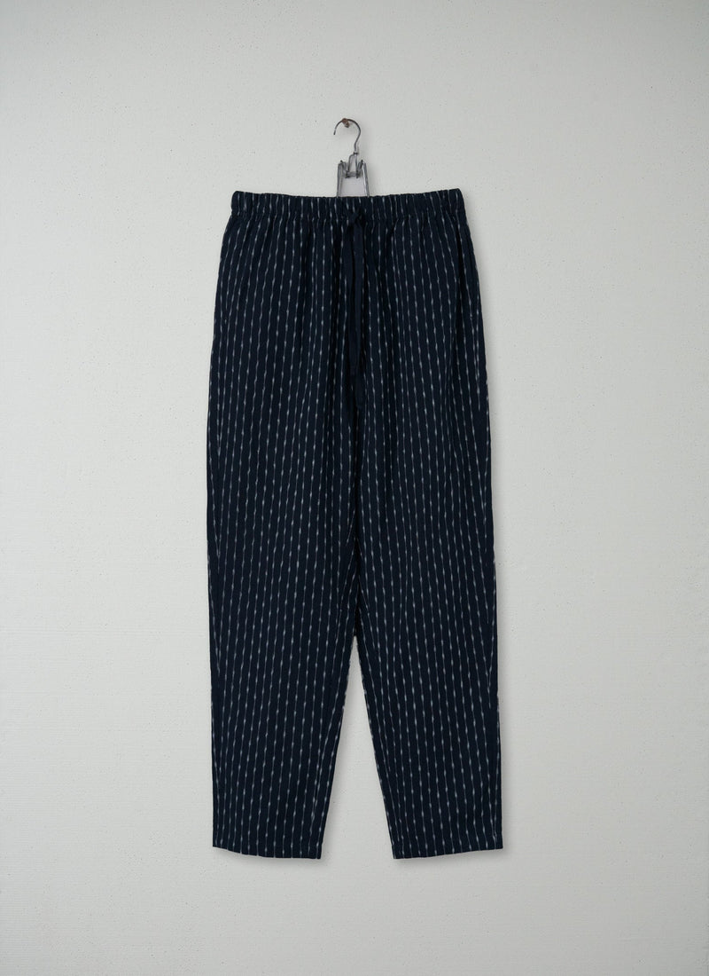 Reworn Mens Ikat Lounge Trousers Size S (001) | Slate/Ecru