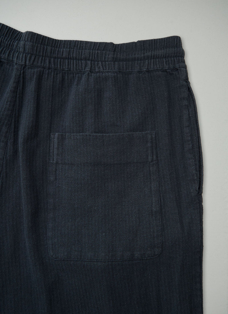 Reworn Men's Brushed Cotton Drawstring Trousers Size XS (071) | Navy