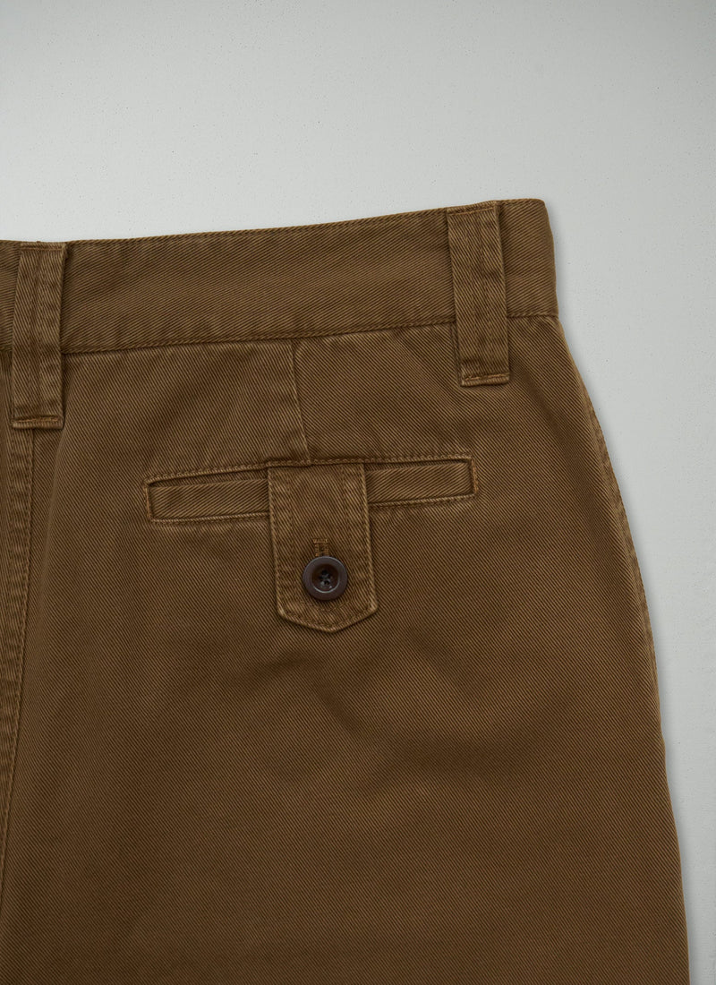 Reworn Mens Pleat Trousers Size M (042) | Toffee