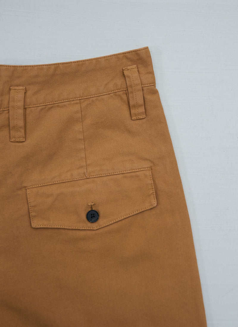 Reworn Mens Cotton Wide Leg Trousers Size S (119) | Faded Terracotta
