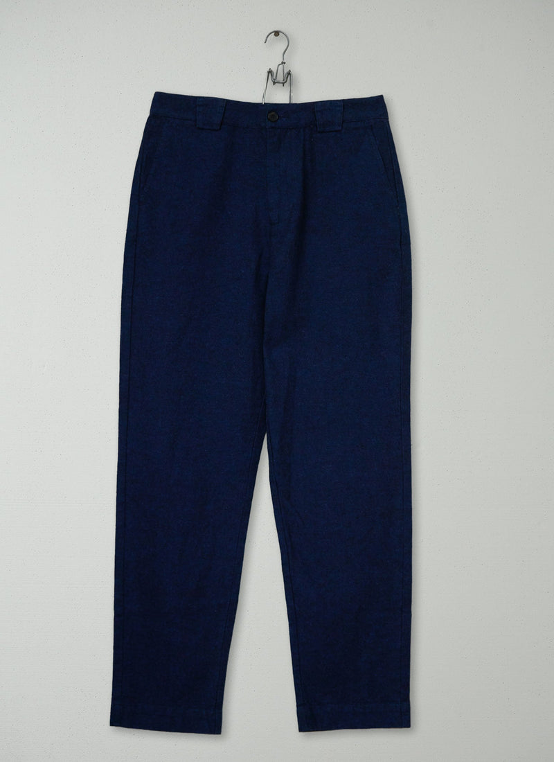 Reworn Mens Hemp Cotton Trousers Size S (124) | Blue
