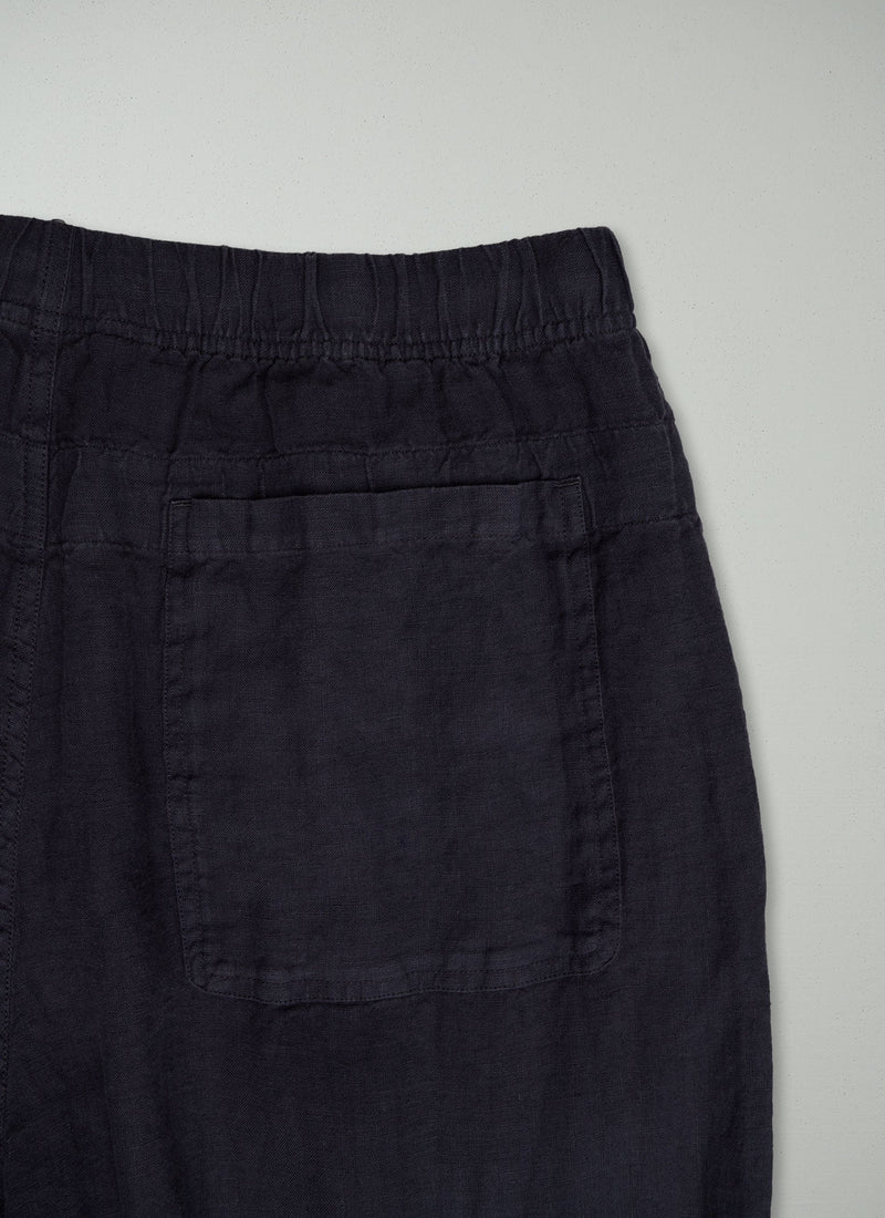 Reworn Mens Linen Trousers Size L (007) | Slate