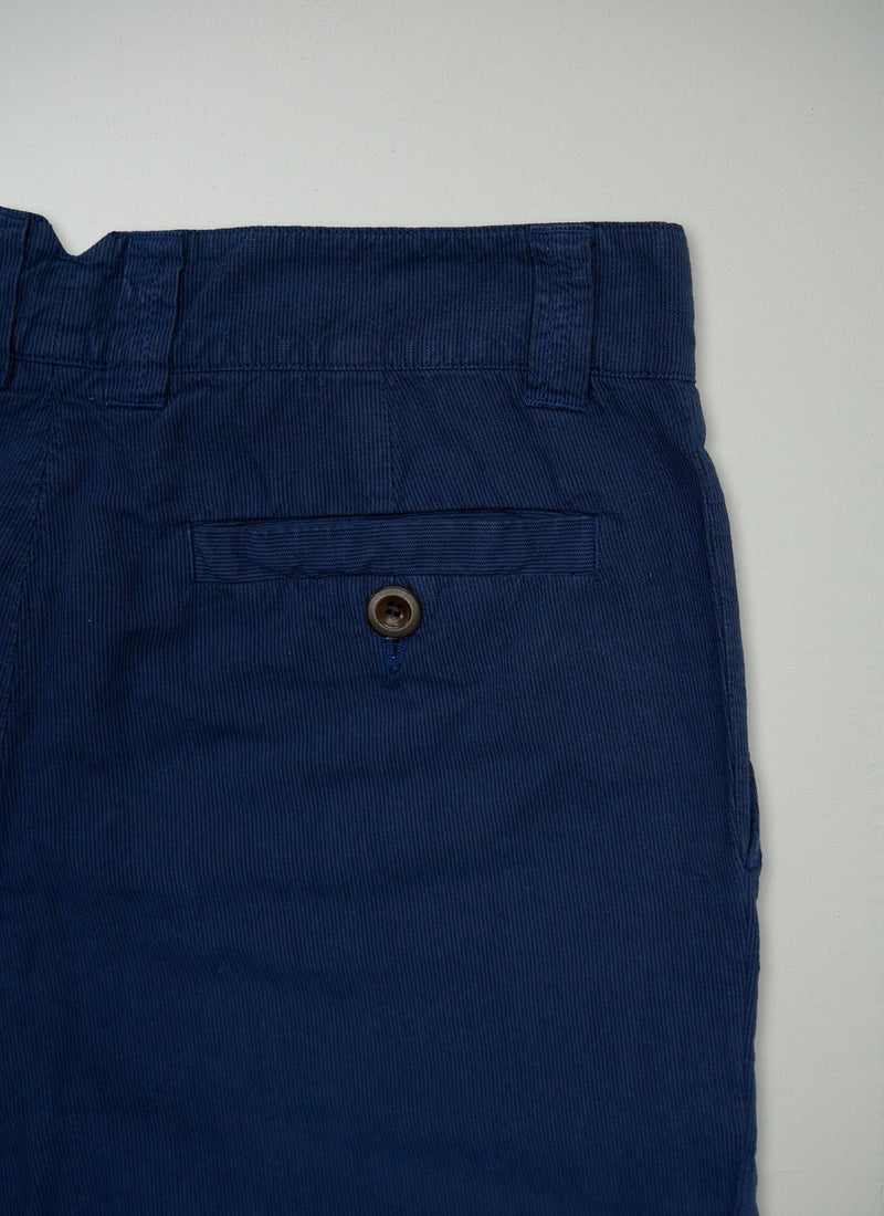 Reworn Pleat Trousers Size S (054) | Navy