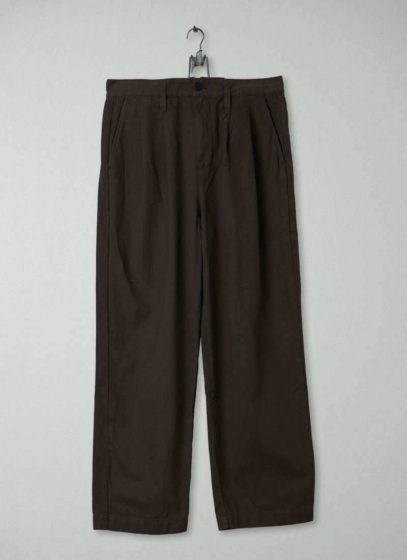 Reworn Mens Wide Leg Trousers Size 32 (008) | Dark Olive