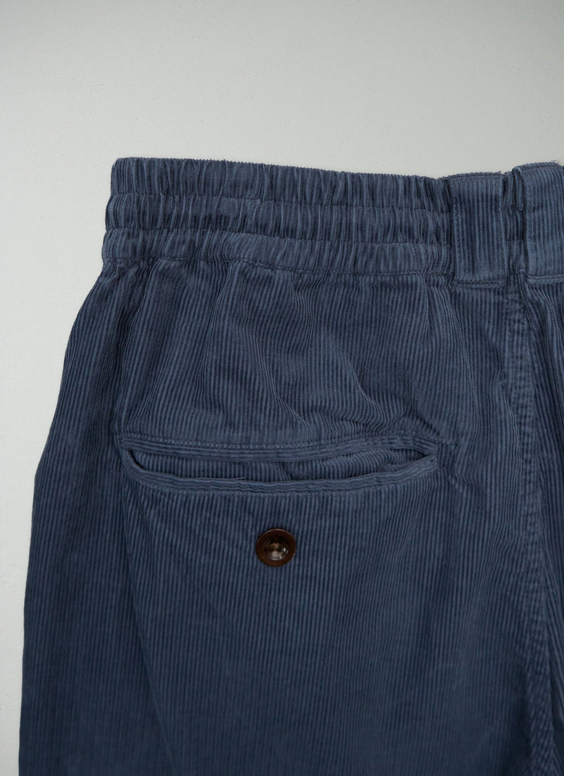 Reworn Mens Cord Trousers Size M (049) | Storm Blue
