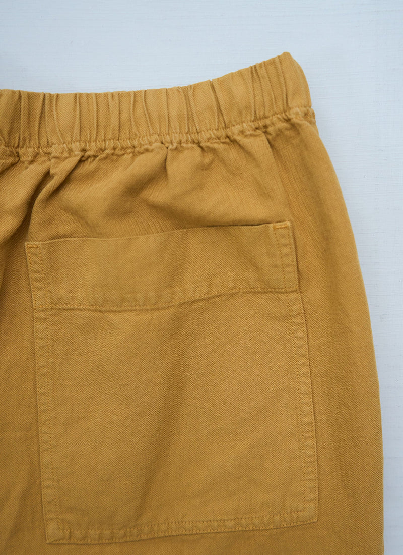 Reworn Mens Herringbone Trousers Size XL (064) | Mustard