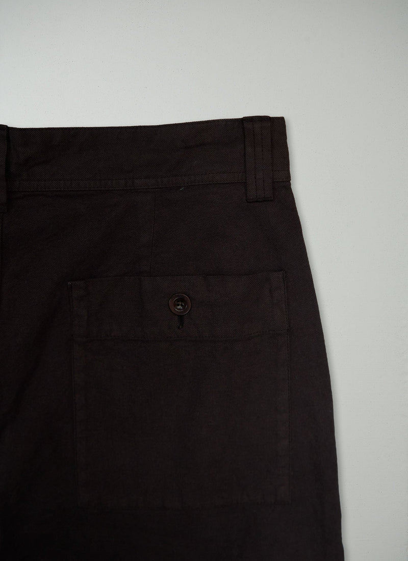 Reworn Mens Cotton Canvas Trousers Size 32 (057) | Cocoa Bean